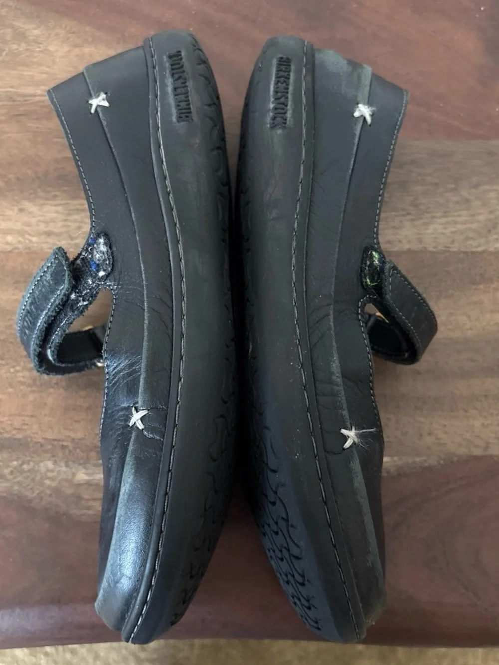 Birkenstock Iona Black Leather Mary Jane Loafers Womens EU38  US 7.5 German